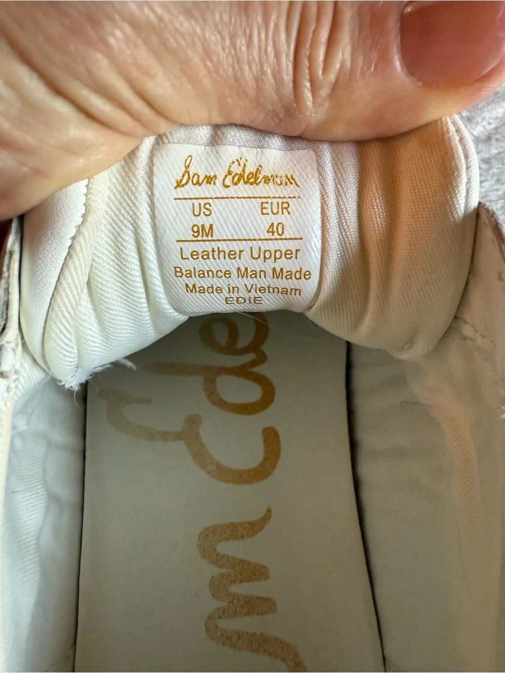 Sam Edelman White Leather Low-Top Sneakers